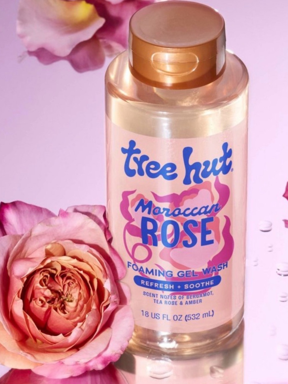 New Tree Hut Moroccan Rose Foaming Gel Wash